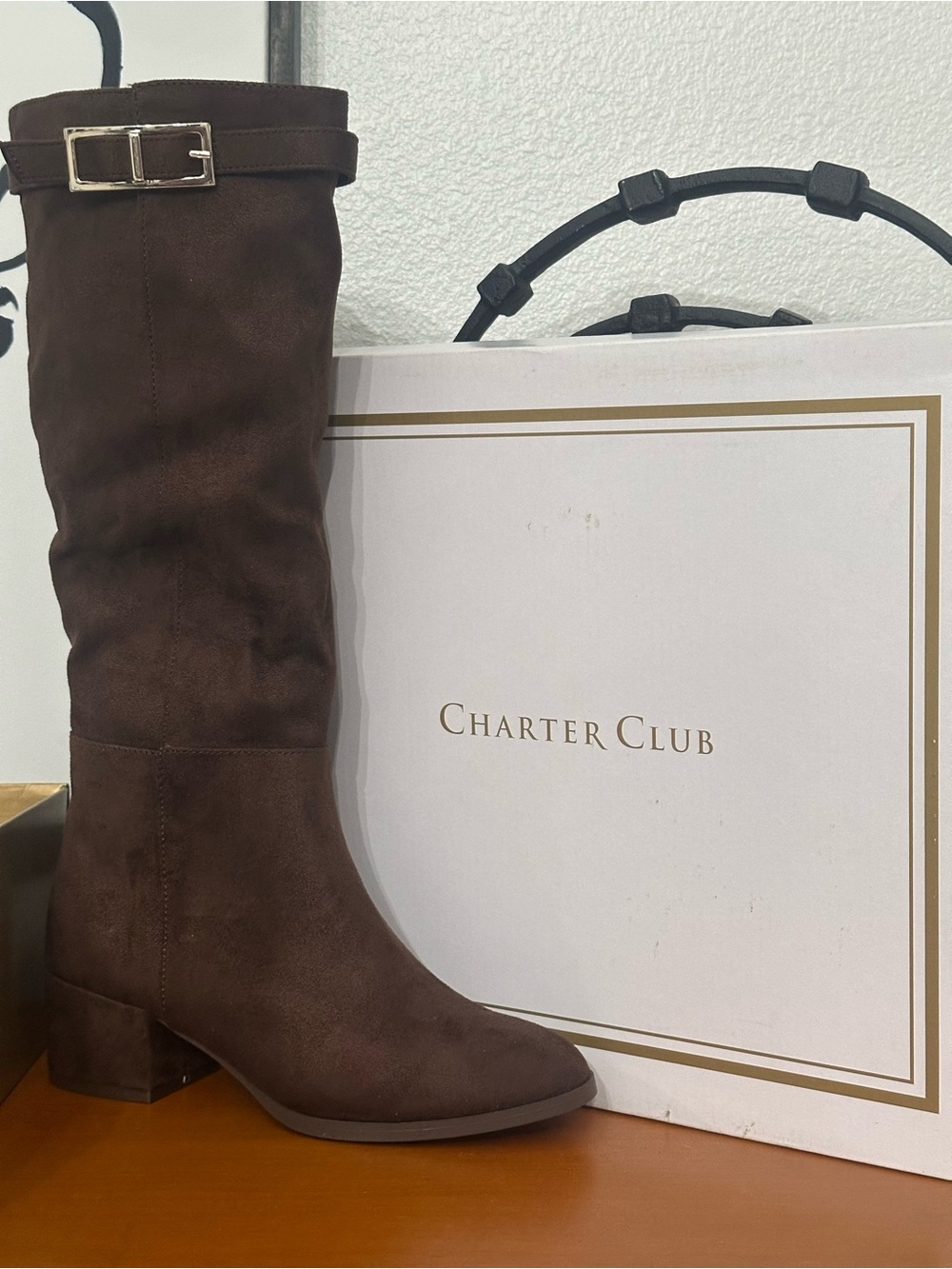 Charter Club Women’s Brown Riding boot 6.5M